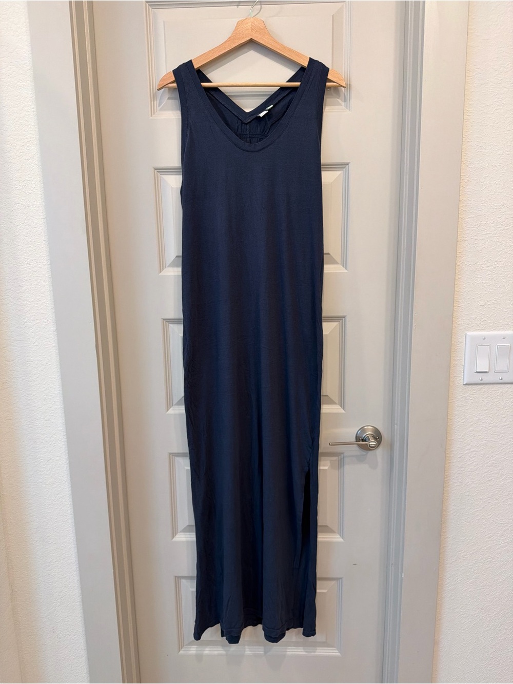 Navy Sleeveless Tank Maxi Dress